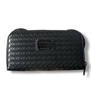 LOUNGEFLY - Disney Parks Mickey Mouse Black Woven Wallet (RARE) COLLECTIBLE